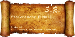 Stefanidesz Rudolf névjegykártya
