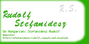 rudolf stefanidesz business card